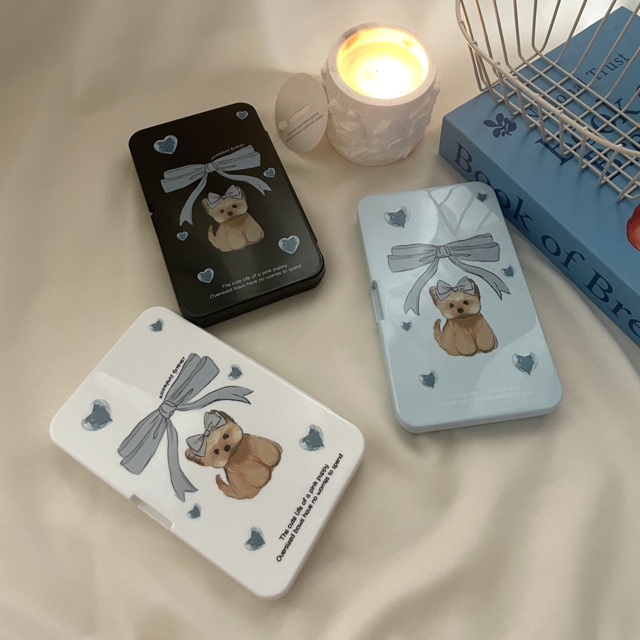 Bowtie West Highland Dog Colored Contact Lens Case - BEAUEYE (UK)
