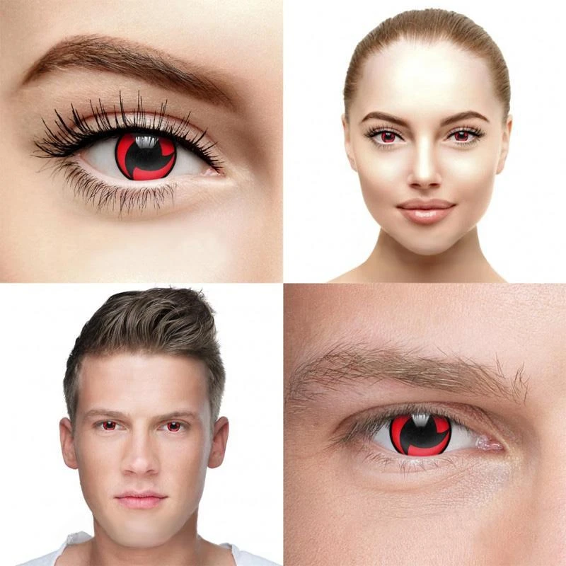 Cosplay Sharingan Red Colored Contact Lenses