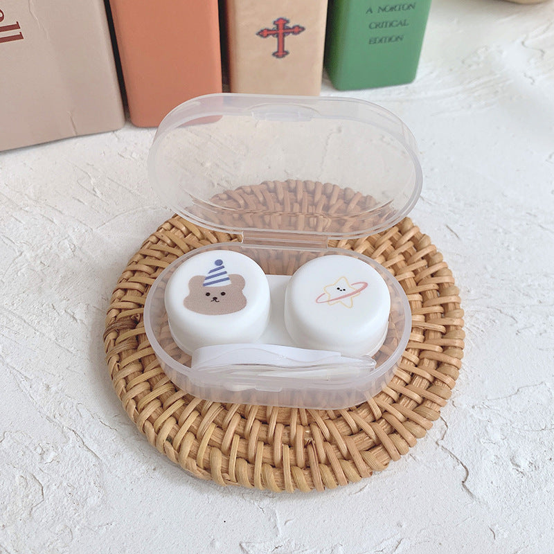 Oval Colored Contact Lens Case