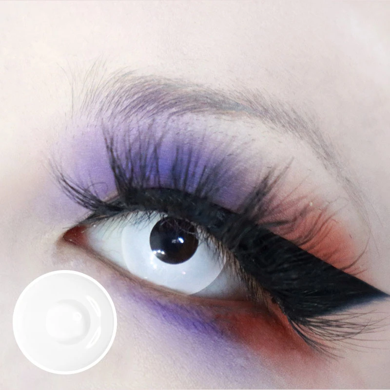 Halloween White block Prescription Colored Contact Lenses