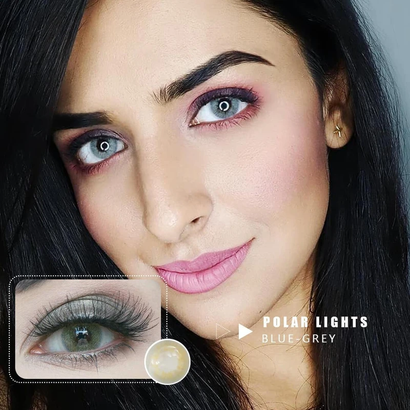 Polar Light sky gray Prescription Colored Contact Lenses