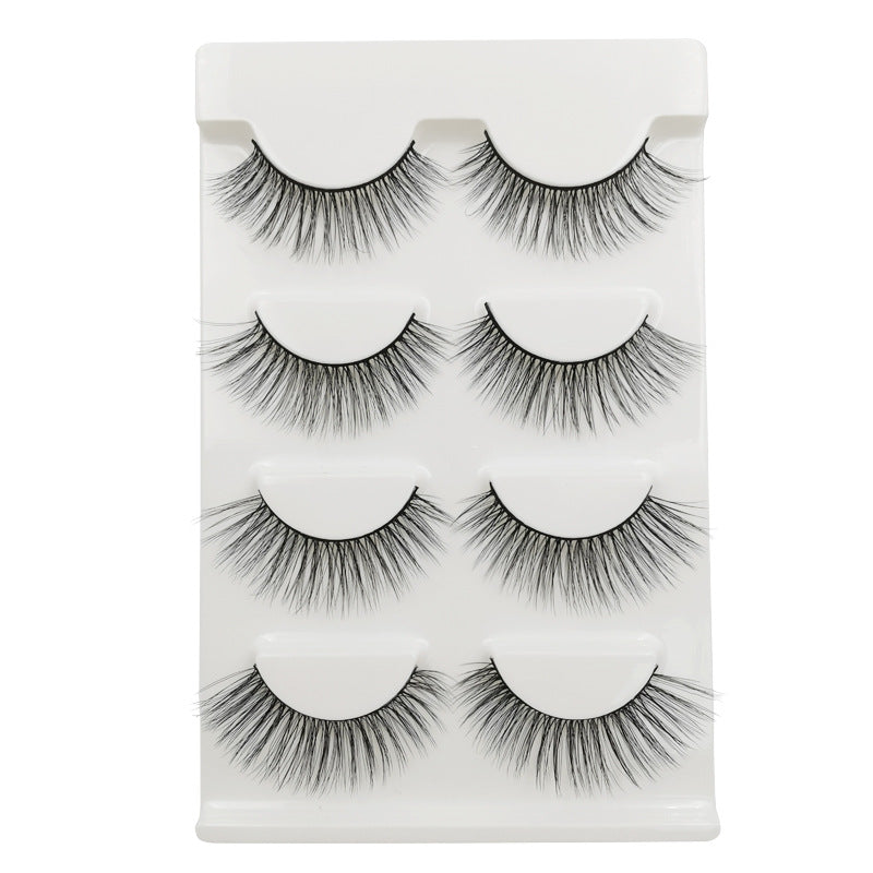 New Natural Slim 4 Piece G105 Mink Hair Eyelashes