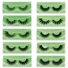 3D  Green Card Model Mix  10 Piece  Mink Hair Eyelashes