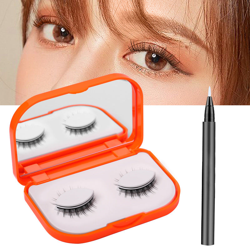 New Eye-Shaped Support Little Devil Self-Adhesive False Eyelashes Natural Piece Mink Hair Eyelashes