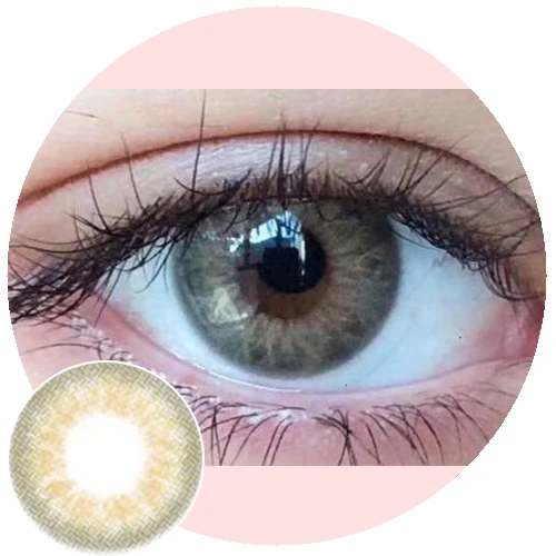 DNA Taylor Brown Hazel Prescription Colored Contact Lenses