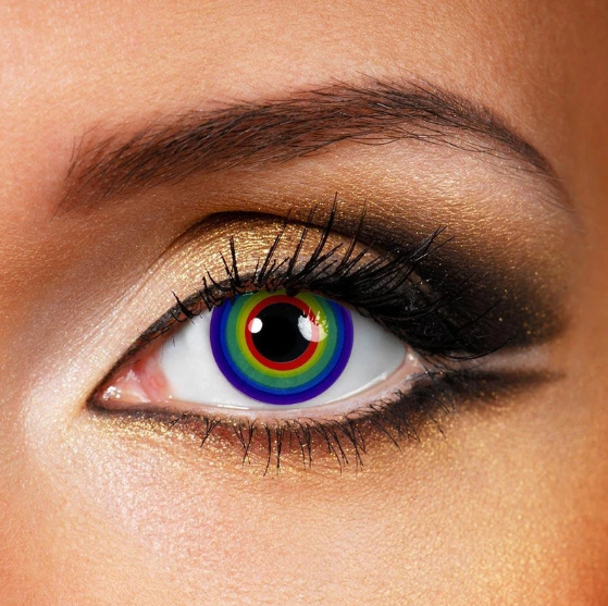 Halloween Cosplay RAINBOW Multicolor Coloured Contact Lenses