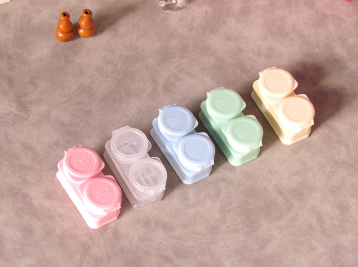 Macaroon flip cover Colored Contact Lens Case