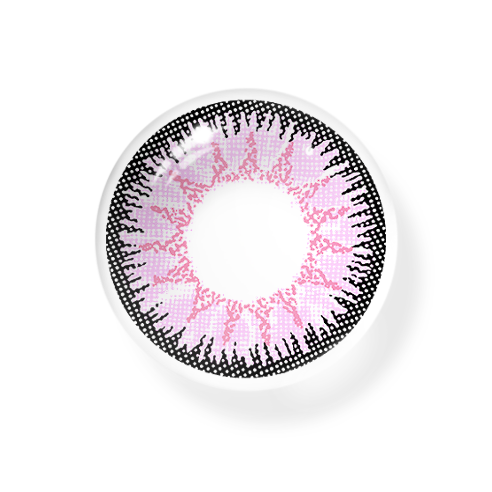 Vega Pink Prescription Coloured Contact Lenses Secondary image