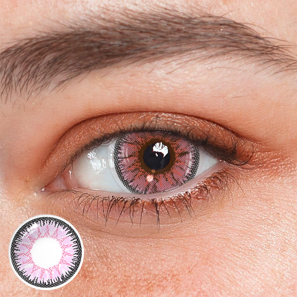 Vega Pink Prescription Coloured Contact Lenses Main image