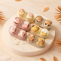 Cartoon Bear Rabbit Colored Contact Lens Case - BEAUEYE (UK)