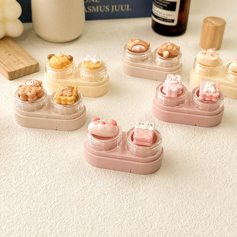 Cartoon Bear Rabbit Colored Contact Lens Case - BEAUEYE (UK)