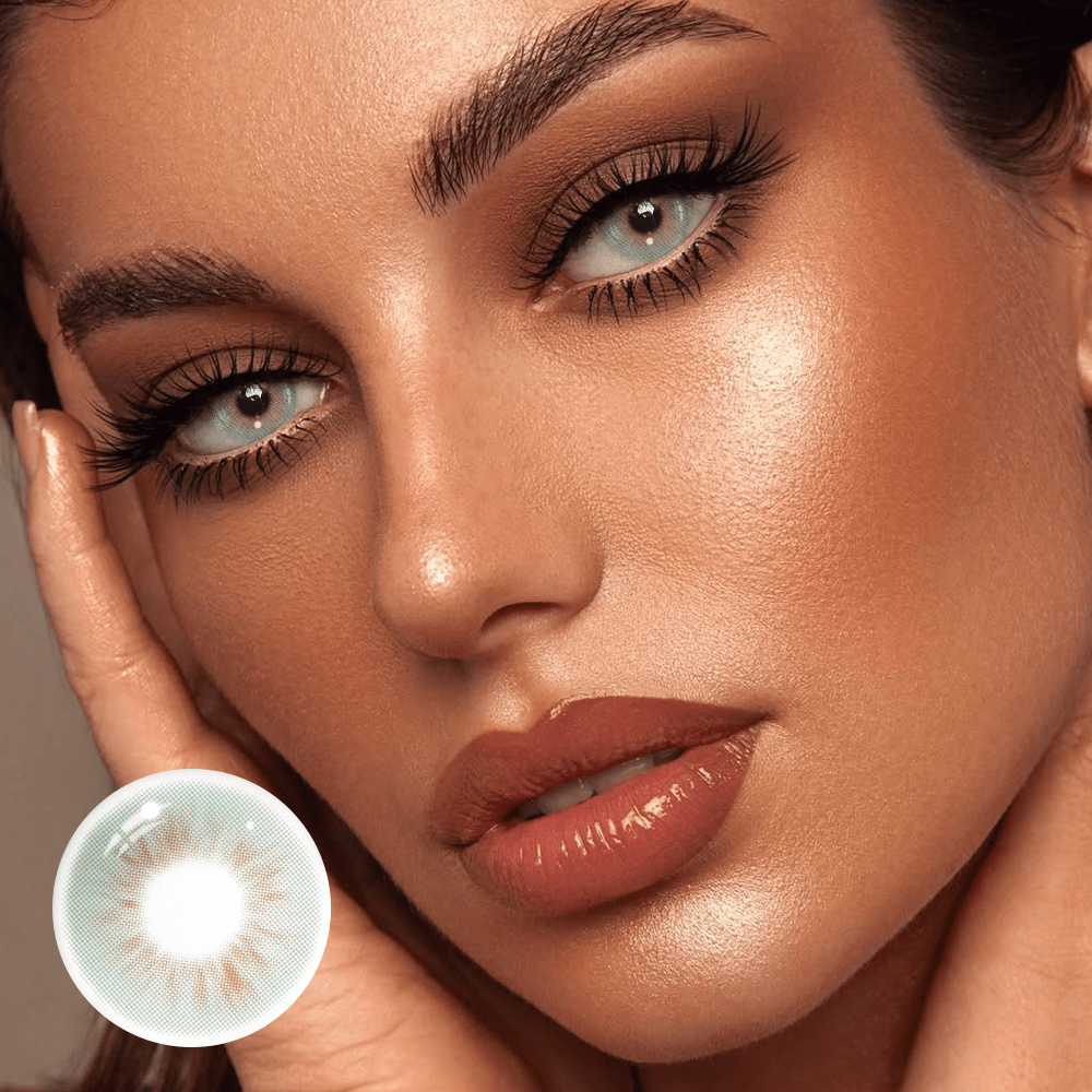 Cassia Green Coloured Contact Lenses Secondary image