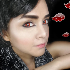 Cosplay Sharingan Bladed Red Colored Contact Lenses