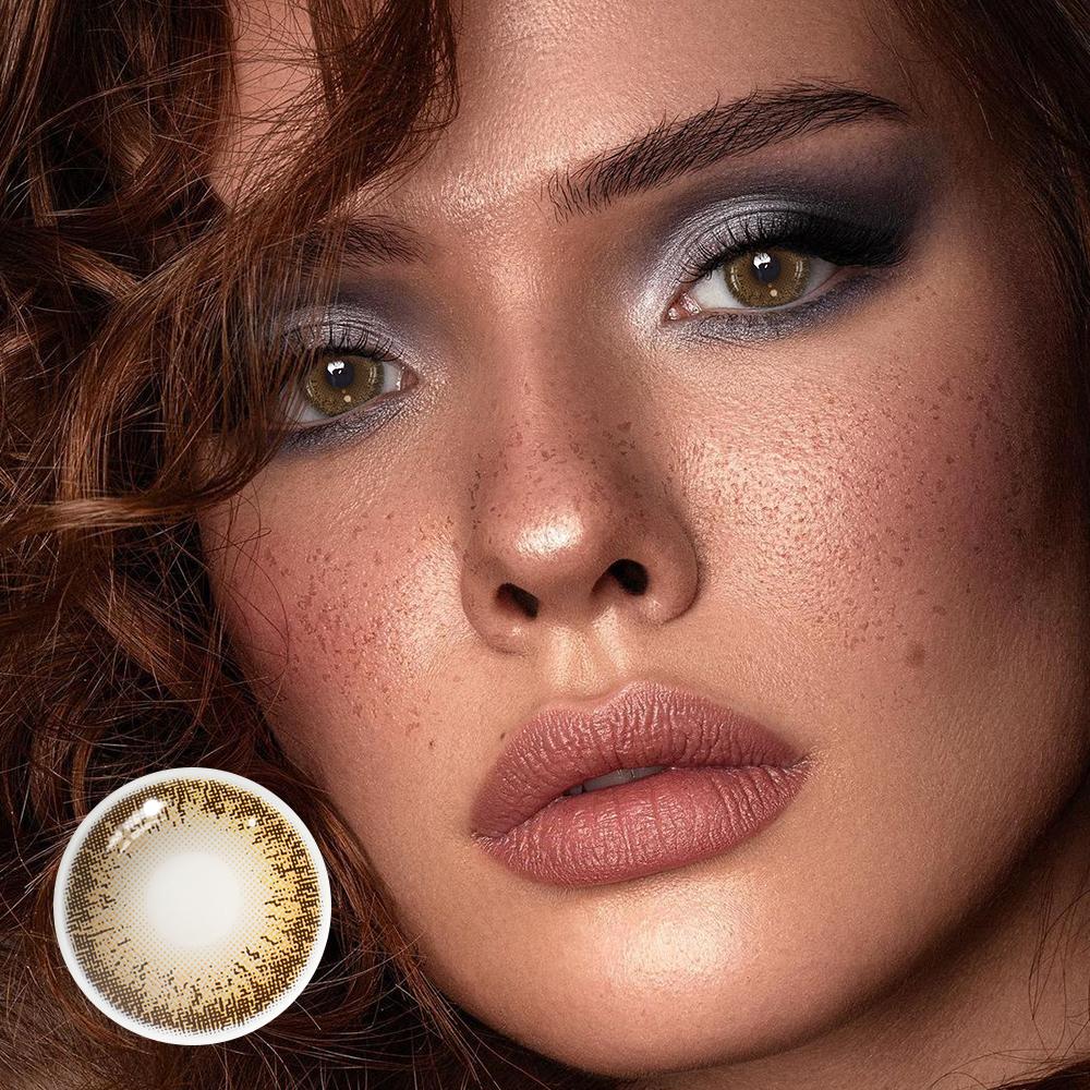 Cinnabar Brown Coloured Contact Lenses Secondary image