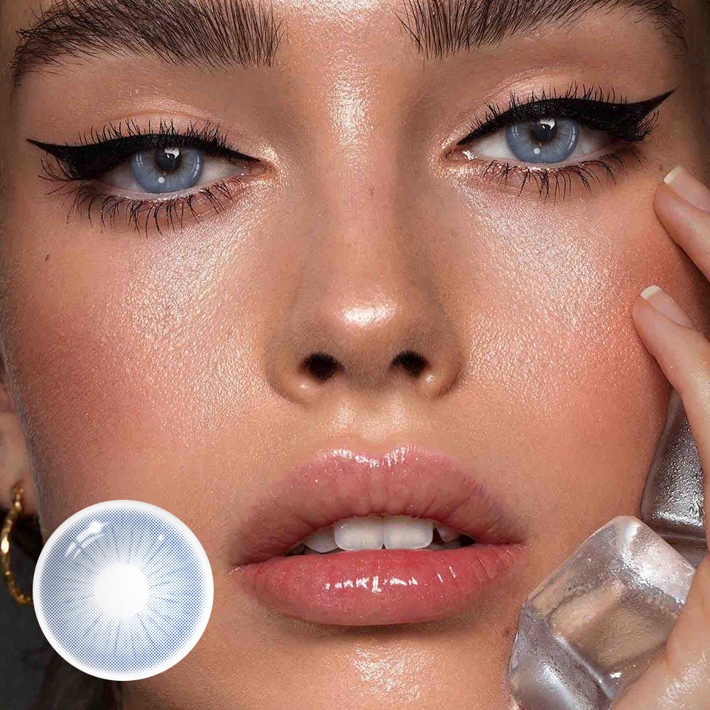 Claudina Blue Coloured Contact Lenses Secondary image