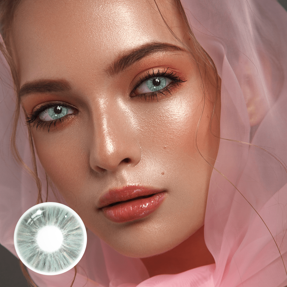 Clover Shining Green Coloured Contact Lenses Secondary image