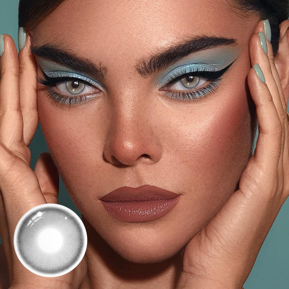 Collins Bejeweled Gray Coloured Contact Lenses Secondary image