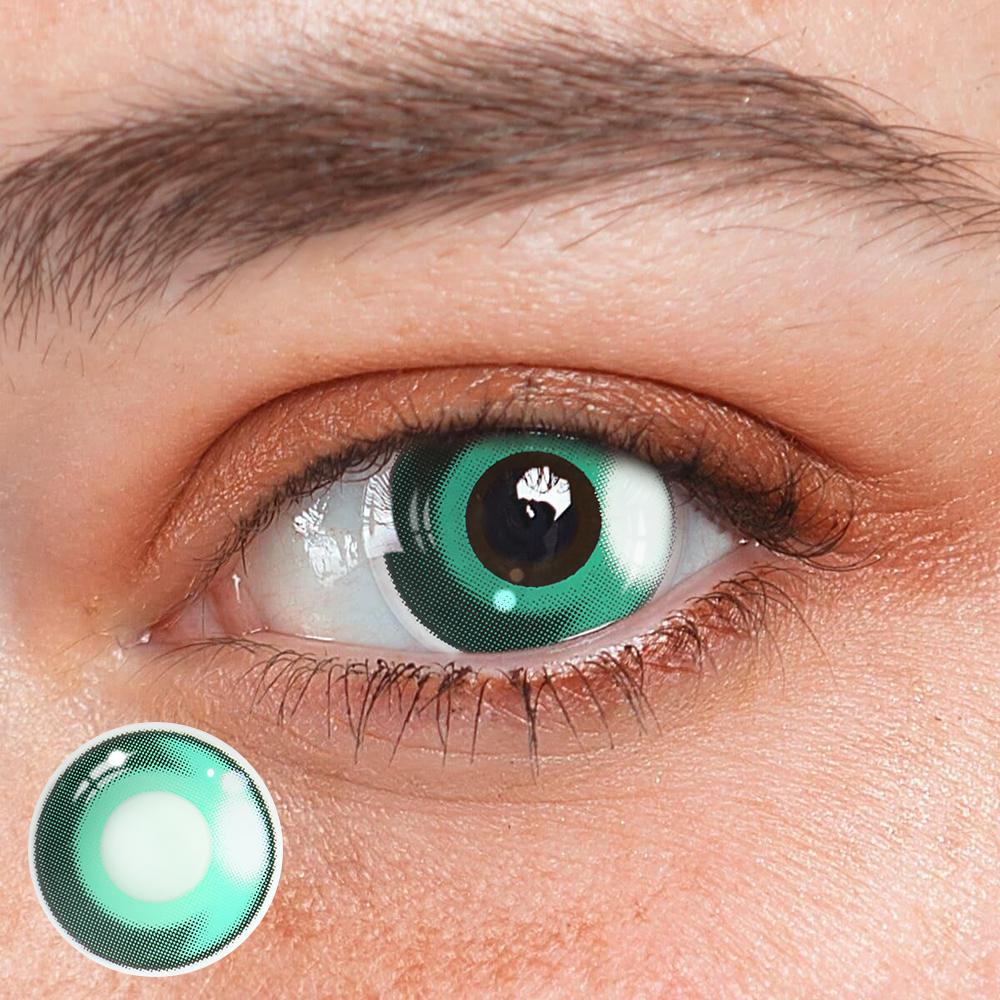 Cosplay Agate Green Coloured Contact Lenses - BEAUEYE (UK) Main image