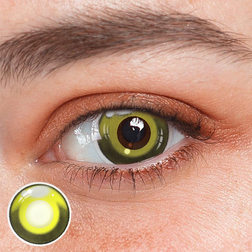 Cosplay Agate Yellow Coloured Contact Lenses - BEAUEYE (UK) Main image