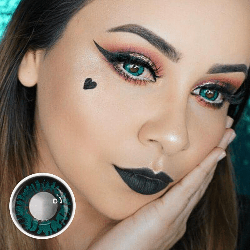 Cosplay Aqua Panther Green Coloured Contact Lenses - BEAUEYE (UK) Main image