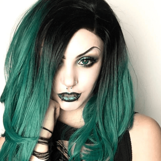 Cosplay Aqua Panther Green Coloured Contact Lenses Secondary image