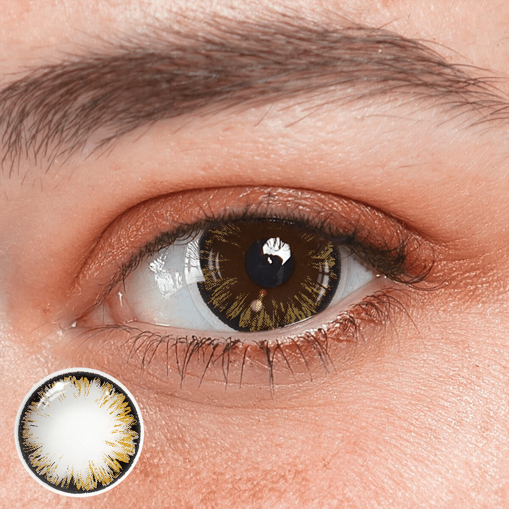 Cosplay Big Eye Girl Brown Prescription Coloured Contact Lenses - BEAUEYE (UK) Main image