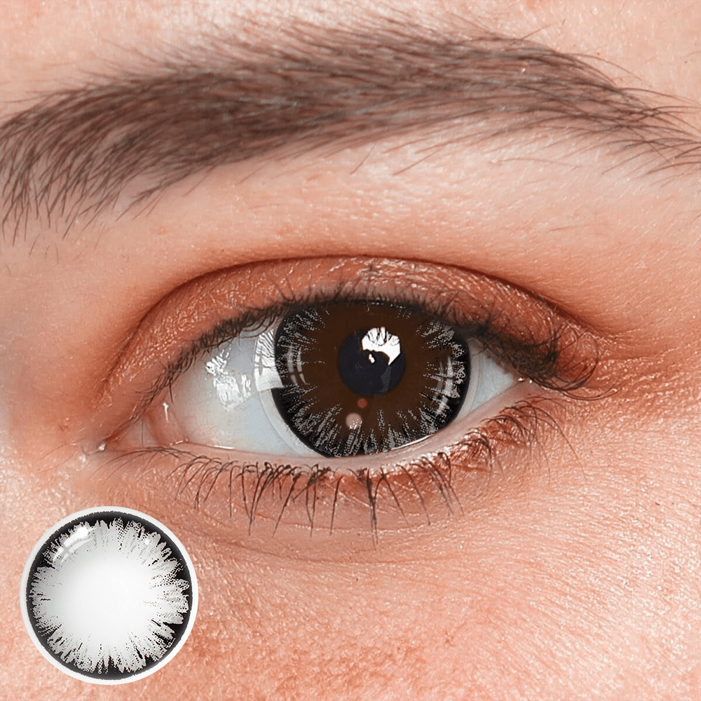 Cosplay Big Eye Girl Gray Prescription Coloured Contact Lenses - BEAUEYE (UK)