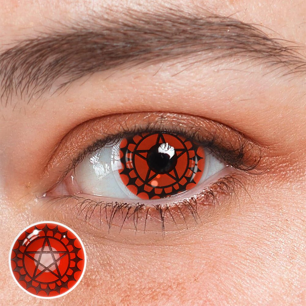 Cosplay Black Butler Blood Red Coloured Contact Lenses - BEAUEYE (UK) Main image