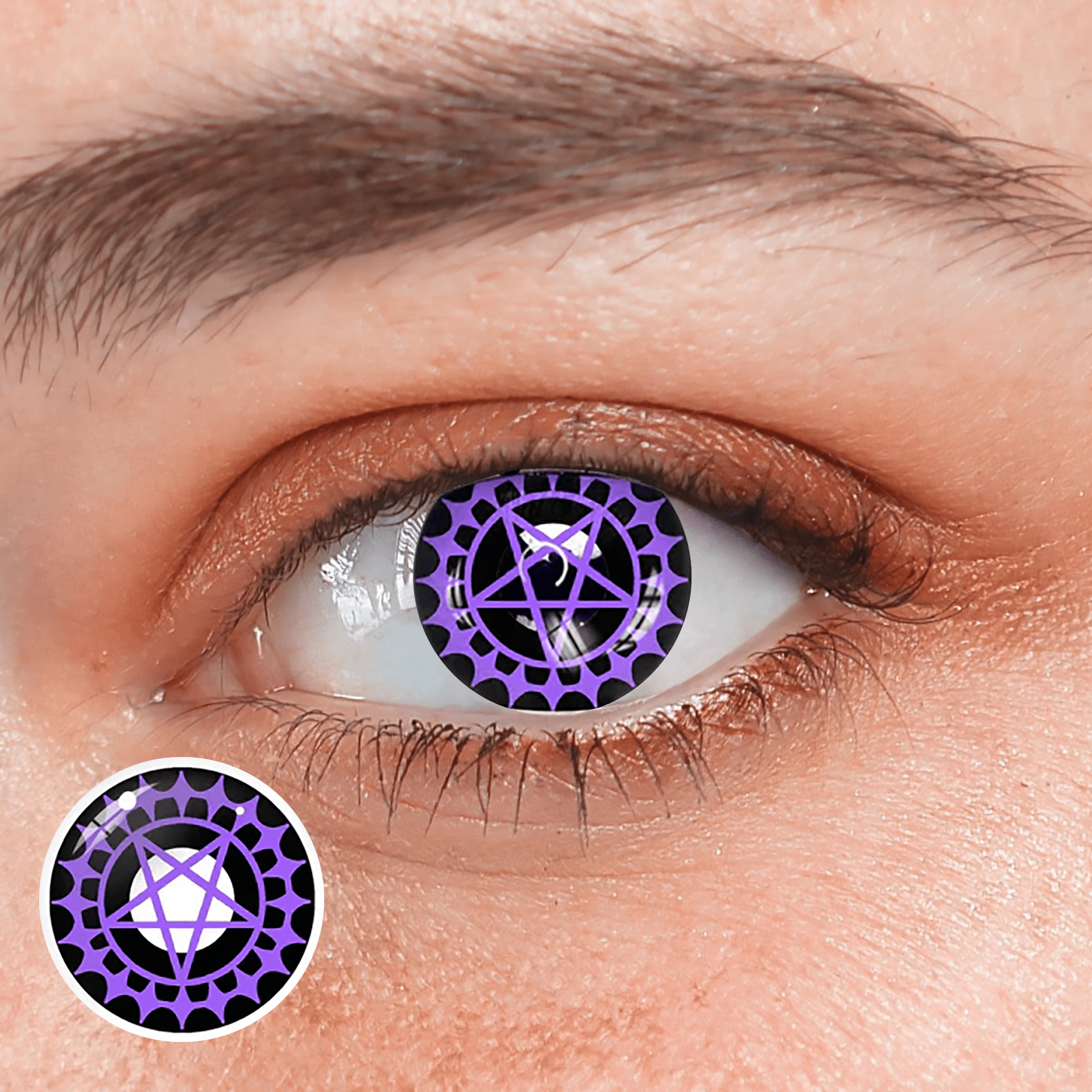 Cosplay Black Butler Covenant Purple Prescription Coloured Contact Lenses - BEAUEYE (UK) Main image