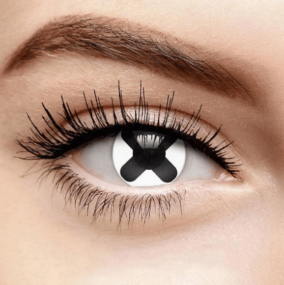 Cosplay Black Cross Coloured Contact Lenses Secondary image