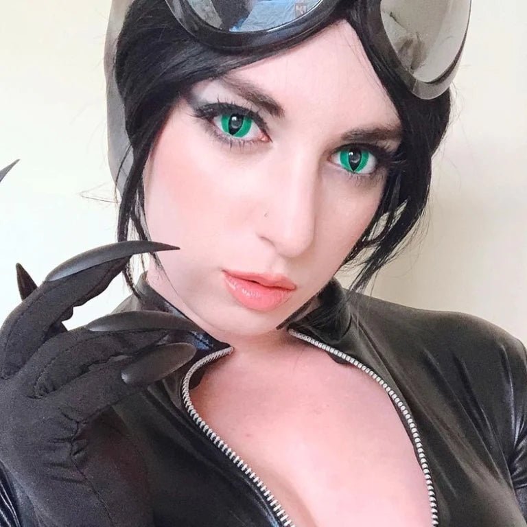 Cosplay Cat Eye Green Coloured Contact Lenses Secondary image