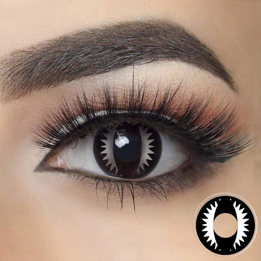 Cosplay Cat Eye Lash White Coloured Contact Lenses - BEAUEYE (UK) Main image