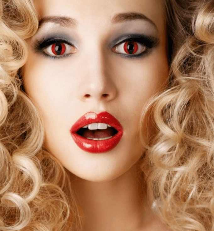 Cosplay Cat Eyes Red Coloured Contact Lenses - BEAUEYE (UK) Main image