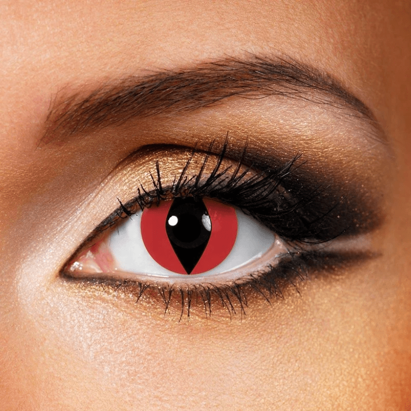 Cosplay Cat Eyes Red Coloured Contact Lenses Secondary image