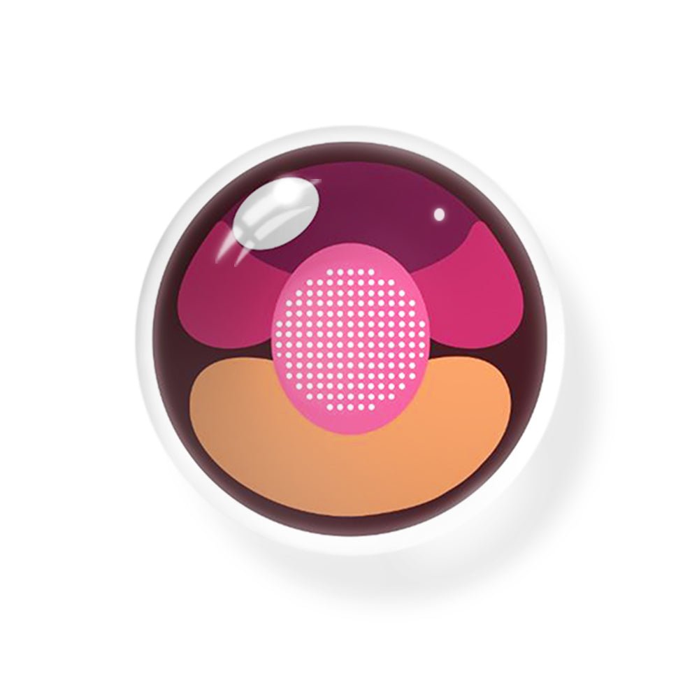 Cosplay Cherry Cat Purple Coloured Contact Lenses Secondary image