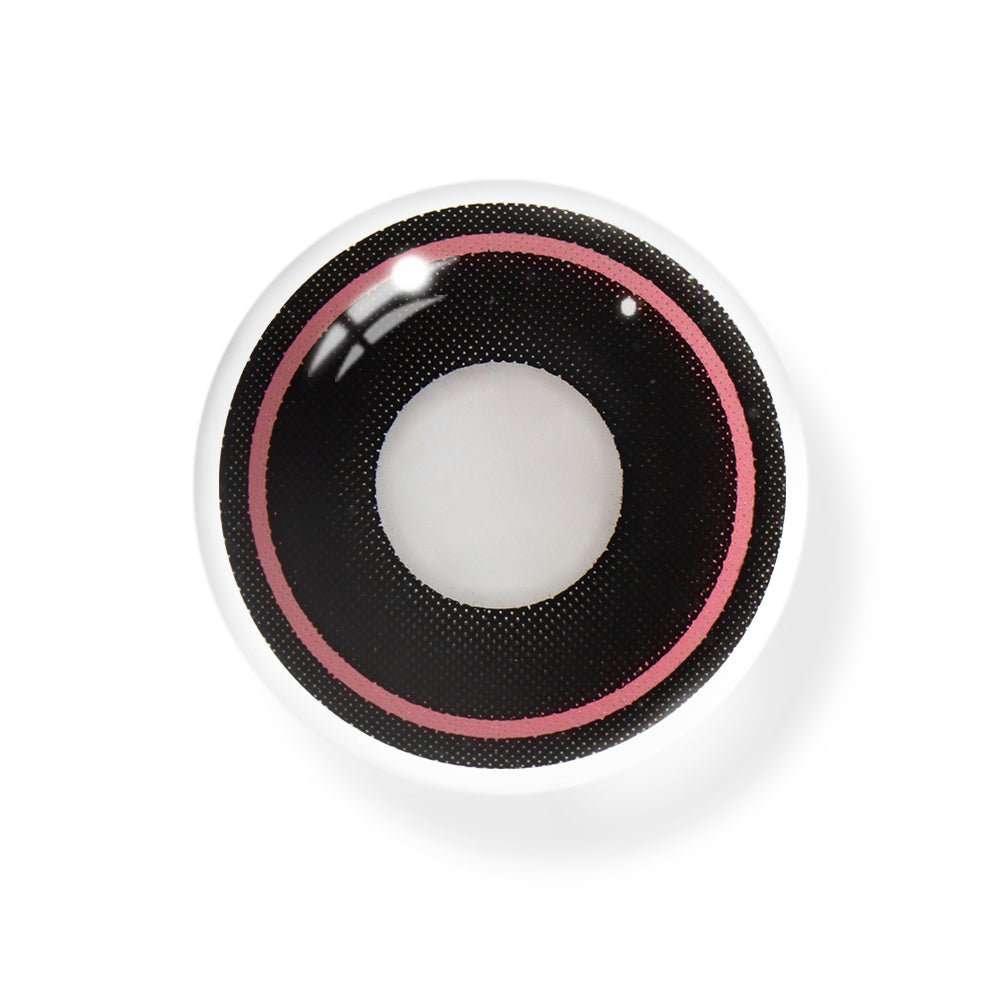 Cosplay Circle Line Black Pink Coloured Contact Lenses Secondary image