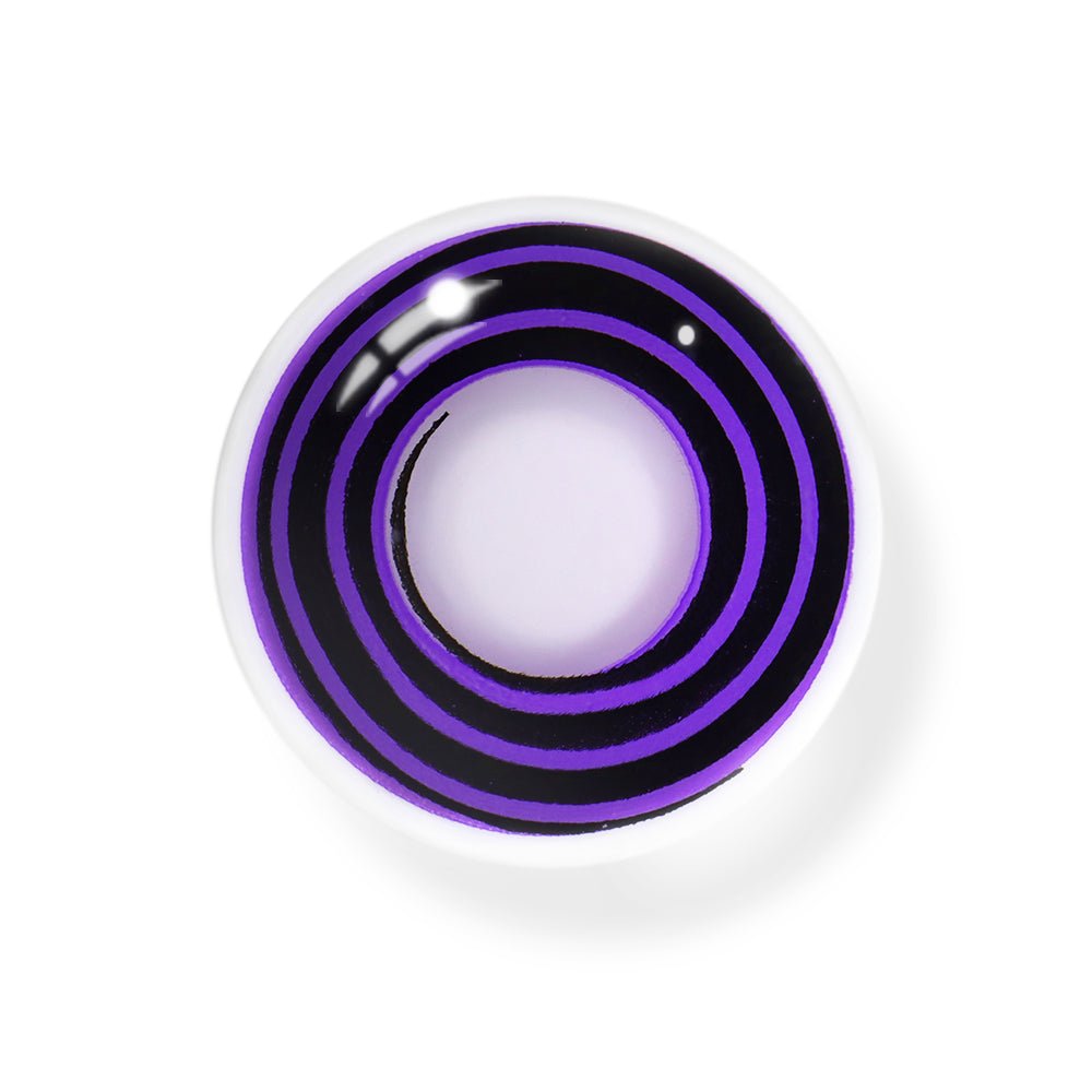 Cosplay Circle Line Black Purple Coloured Contact Lenses Secondary image