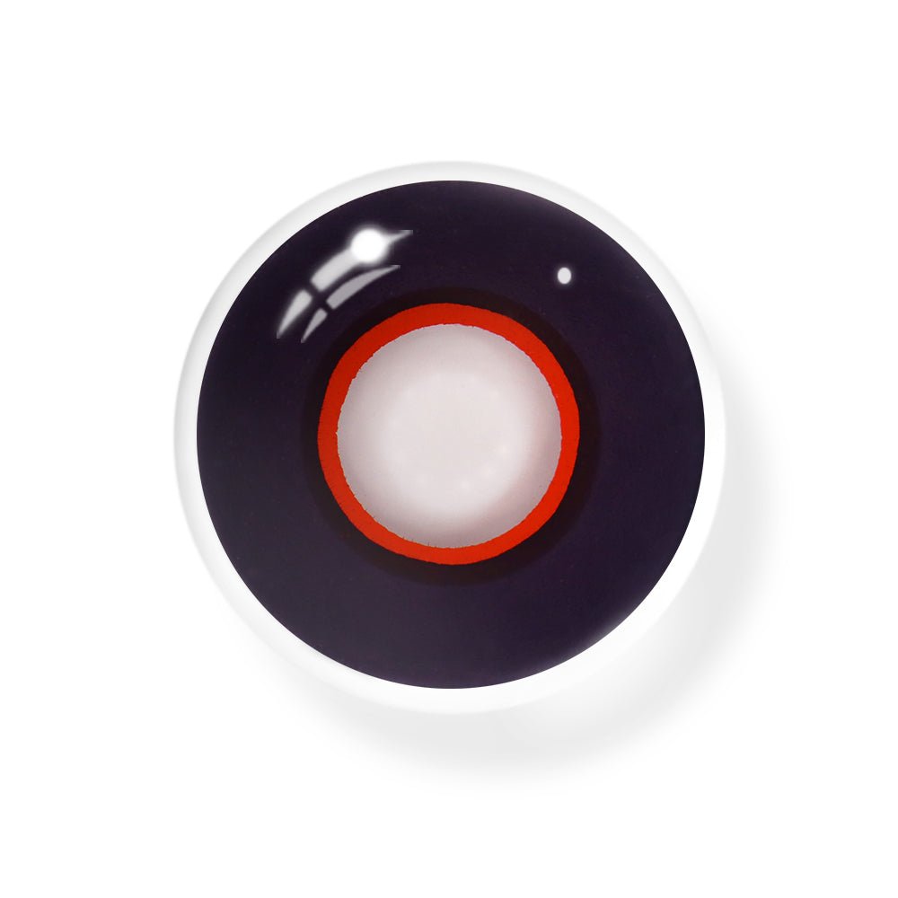 Cosplay Circle Line Black Red Coloured Contact Lenses Secondary image