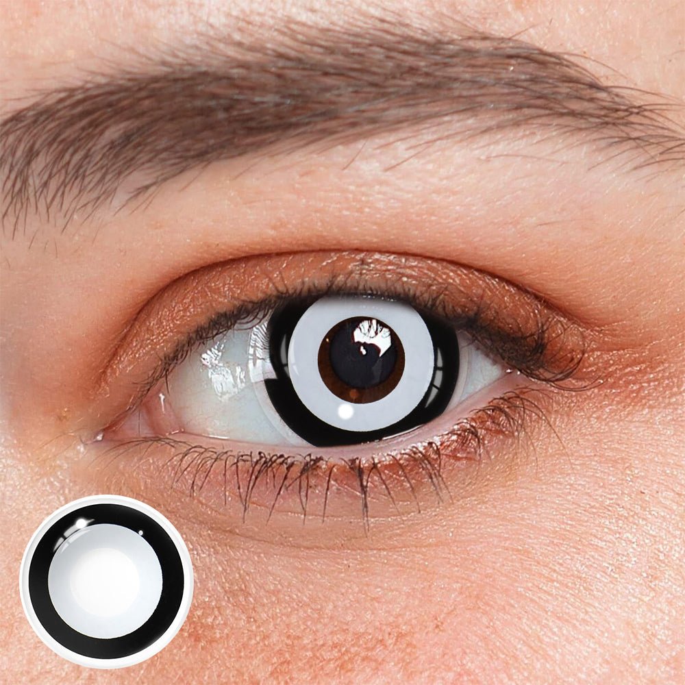 Cosplay Circle Line Black White Coloured Contact Lenses - BEAUEYE (UK) Main image
