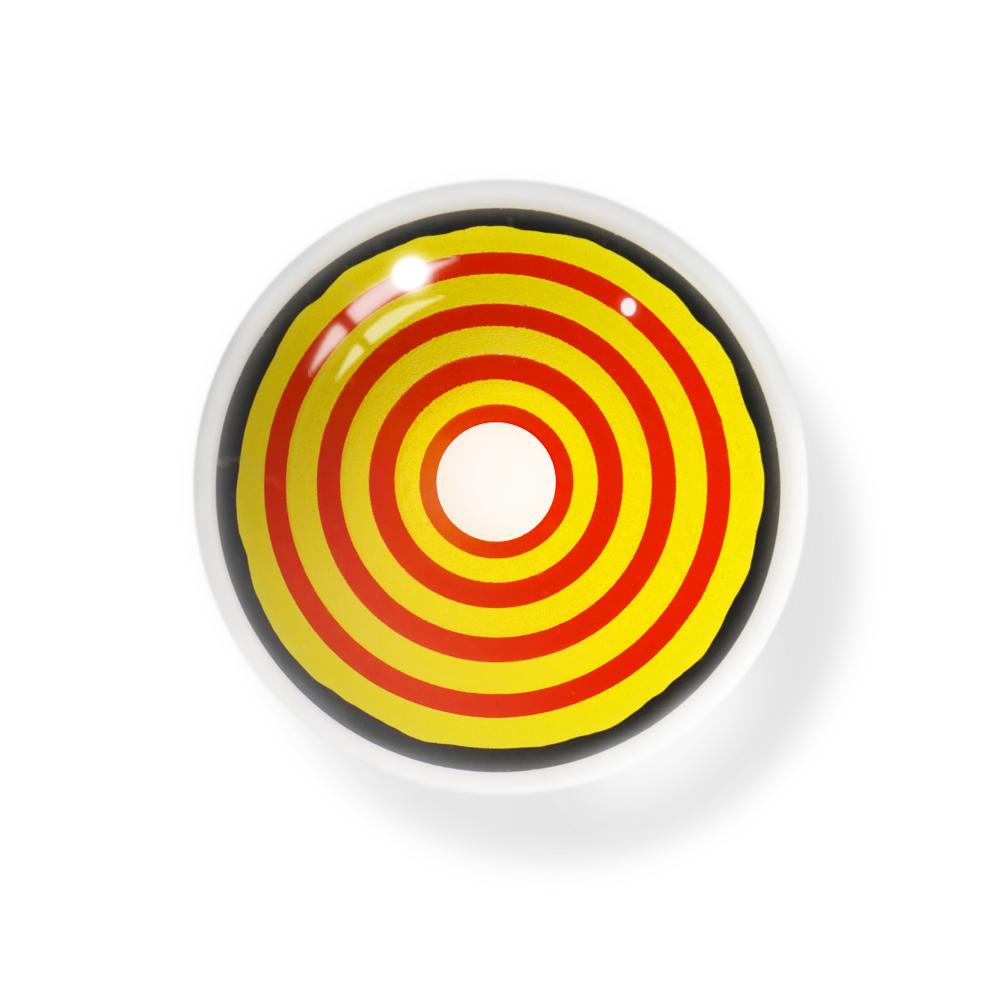 Cosplay Circle Line Red Yellow Coloured Contact Lenses Secondary image