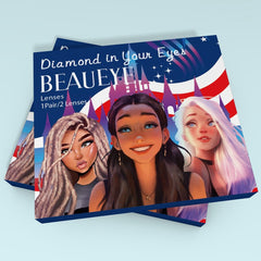 Cosplay Circle Line Yellow Coloured Contact Lenses - BEAUEYE (UK)