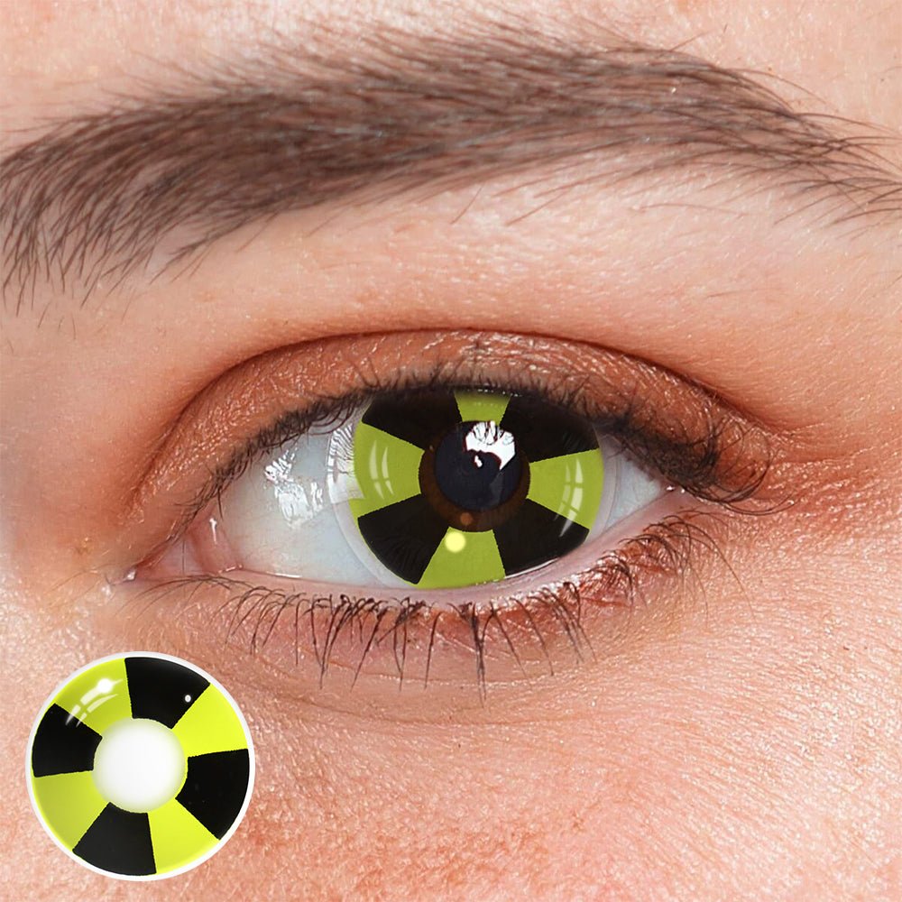 Cosplay Circus Light Yellow Coloured Contact Lenses - BEAUEYE (UK) Main image