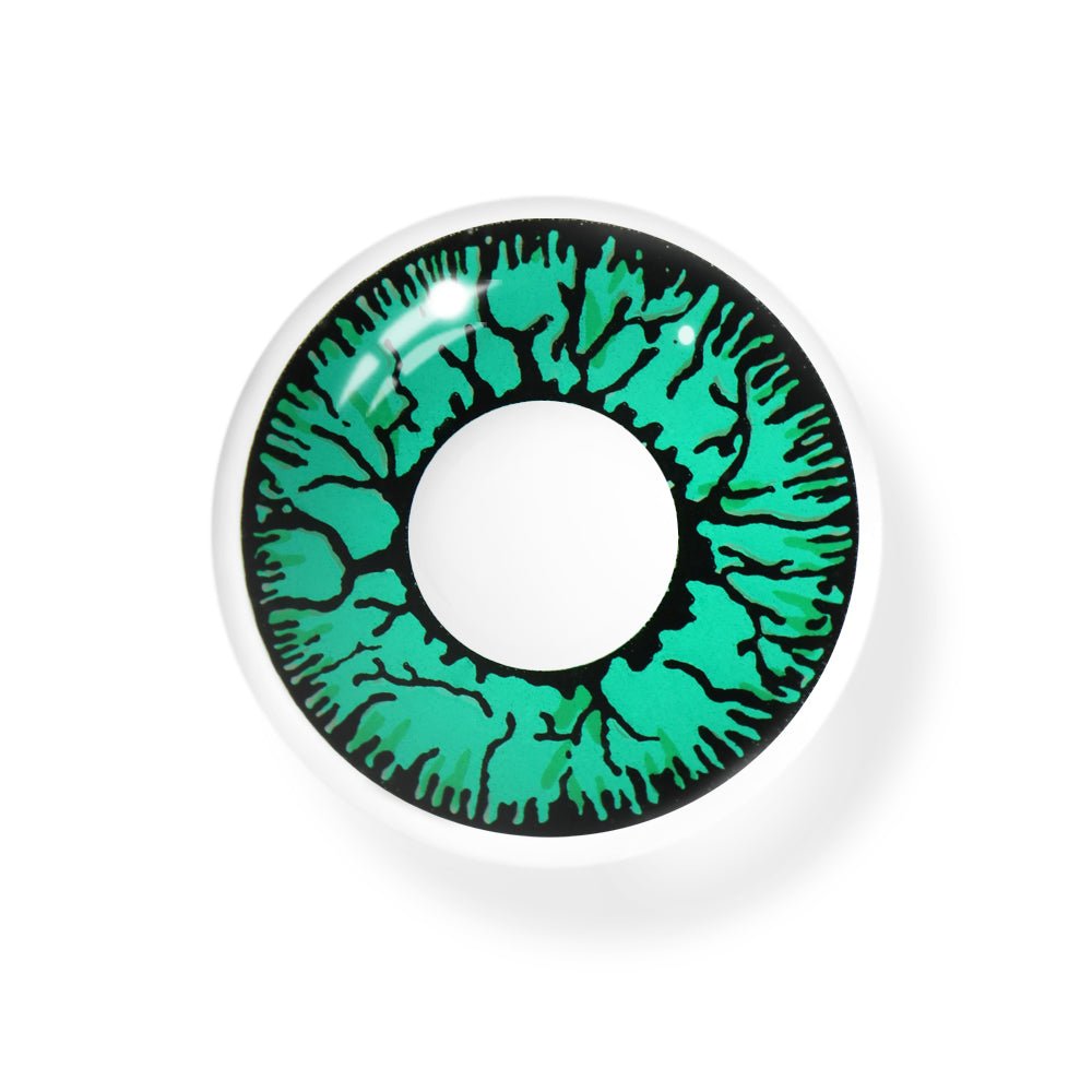 Cosplay Crack Green Coloured Contact Lenses Secondary image