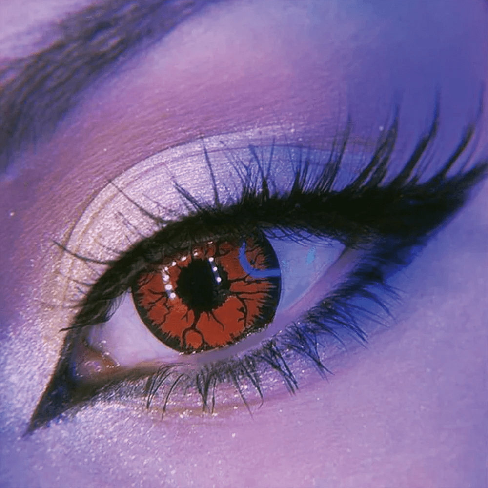 Cosplay Crack Red Coloured Contact Lenses - BEAUEYE (UK) Main image
