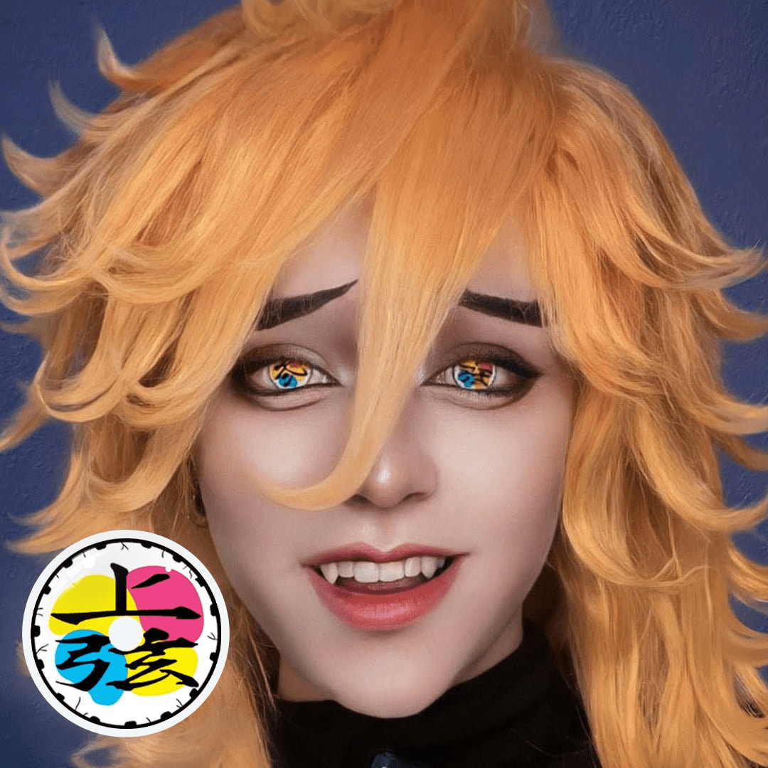 Cosplay Demon Slayer Twelve Kizuki Douma Left White Coloured Contact Lenses Secondary image