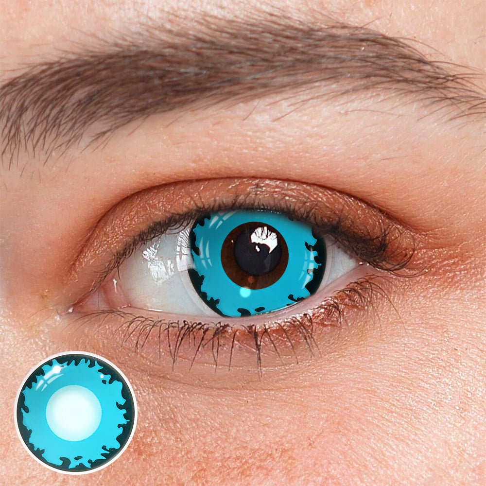 Cosplay Demonlord Mammon Blue Coloured Contact Lenses - BEAUEYE (UK) Main image