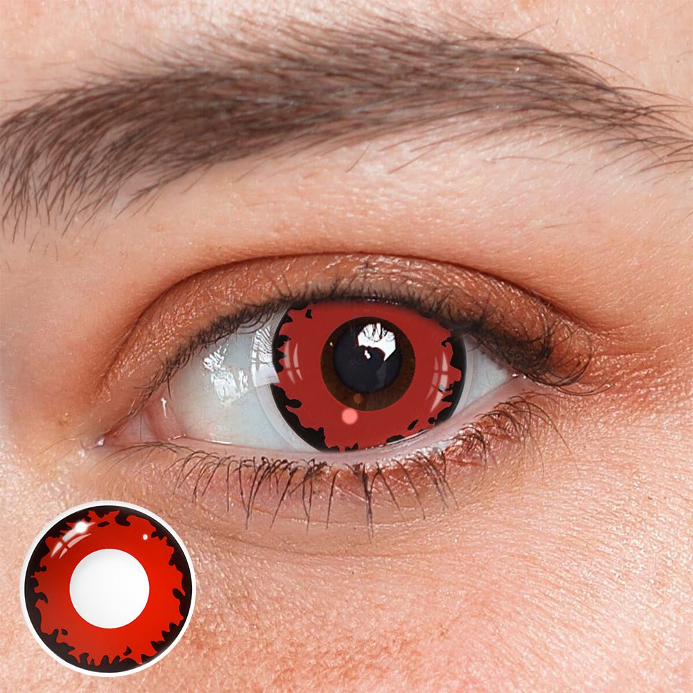 Cosplay Demonlord Mammon Red Coloured Contact Lenses - BEAUEYE (UK) Main image