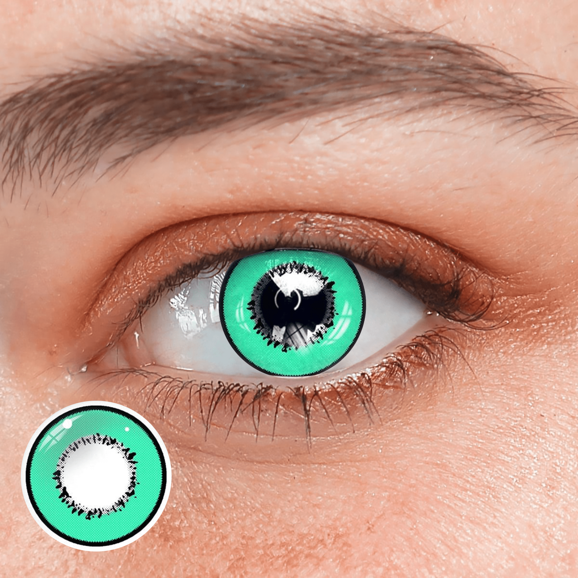 Cosplay Element Green Manson Coloured Contact Lenses - BEAUEYE (UK) Main image