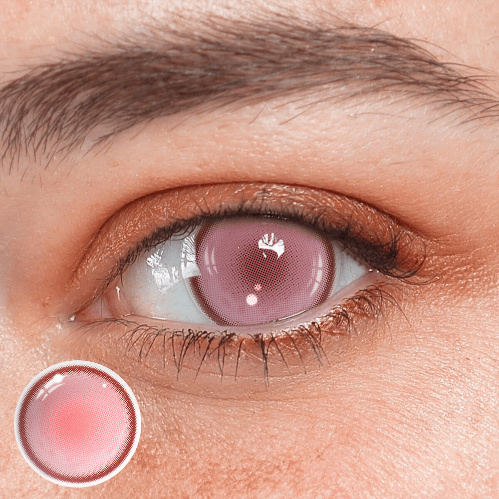 Cosplay Fairy Pink Coloured Contact Lenses - BEAUEYE (UK) Main image