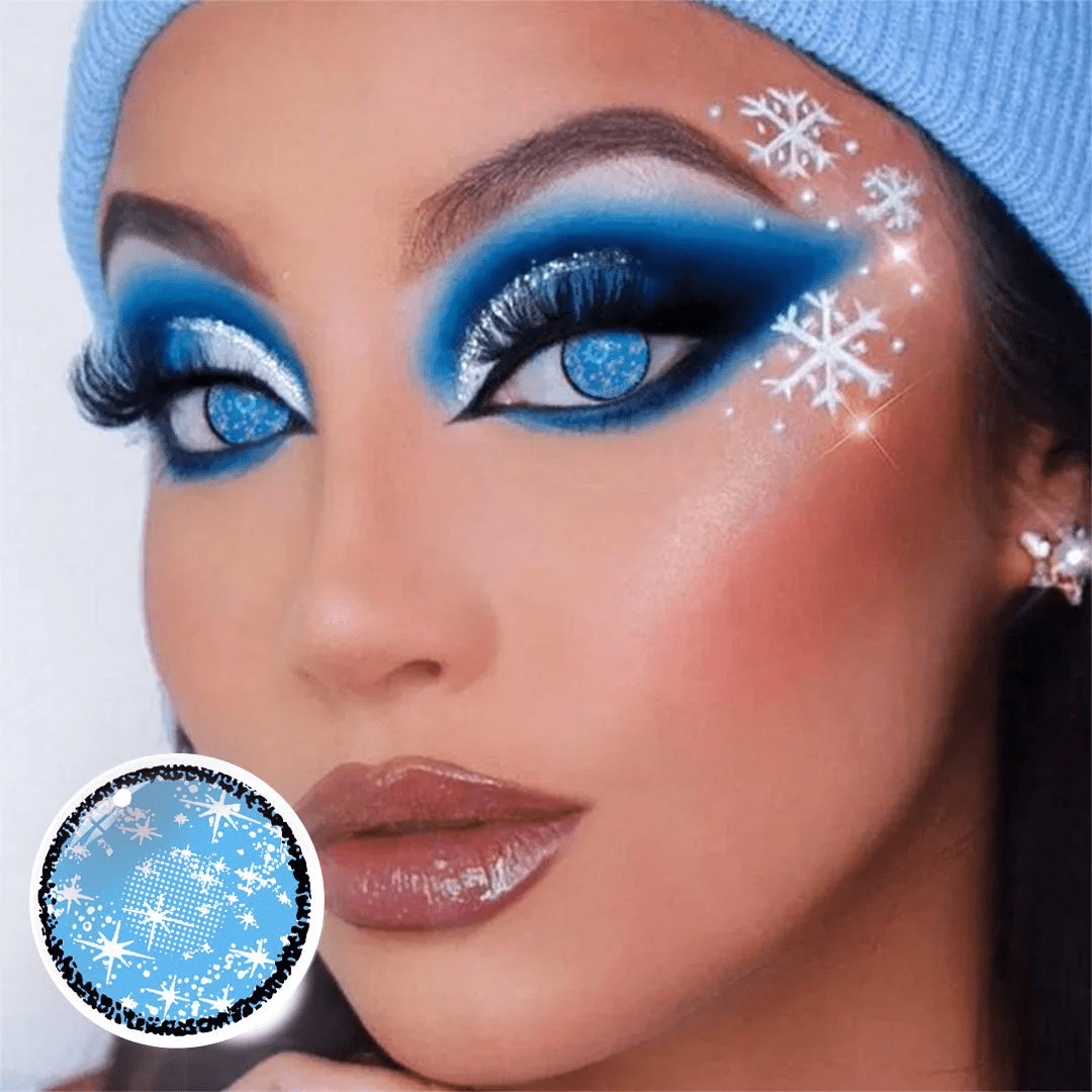 Cosplay Glaciar Blue Coloured Contact Lenses Secondary image
